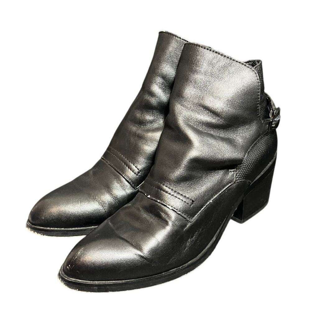 ALEXANDER WANG CLARICE ANKLE BOOTIES BLACK POINTED‎ TOE WOMENS SIZE 8